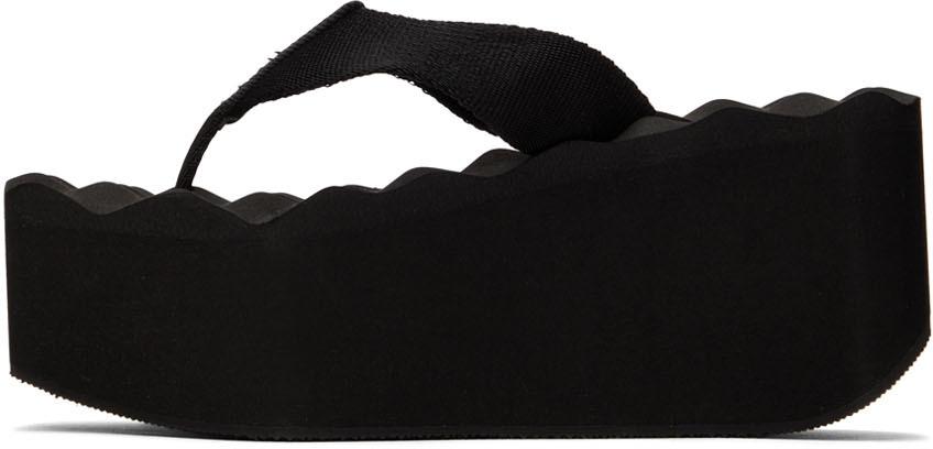 Black Warp Flip Flop Sandals商品第3张图片规格展示