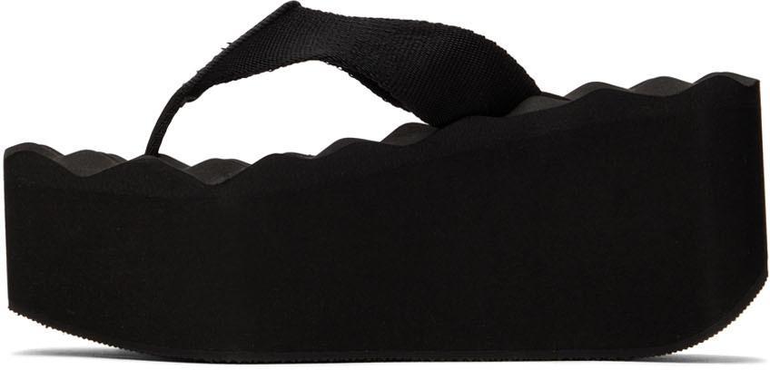 商品Alexander Wang|Black Warp Flip Flop Sandals,价格¥969,第5张图片详细描述