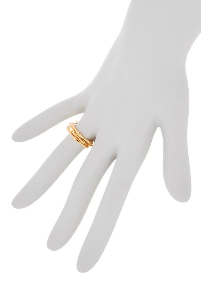 商品ADORNIA|14K Gold Plated Bamboo Stacking Rings - Pack of 3,价格¥165,第3张图片详细描述