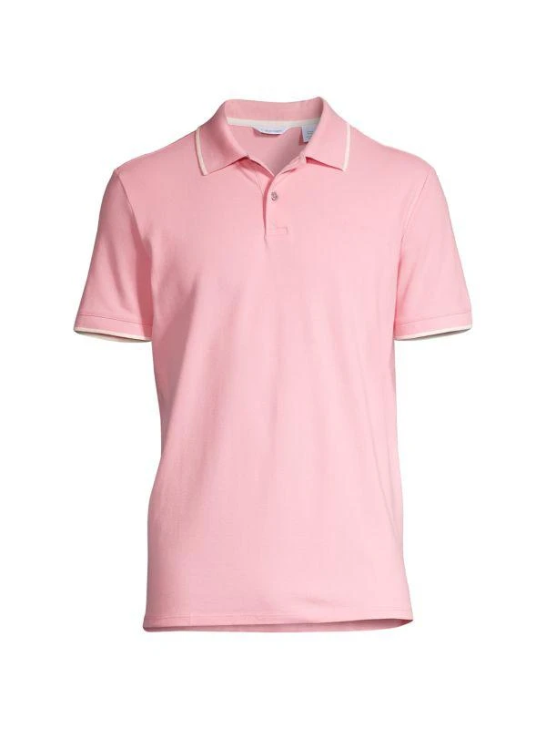 商品Calvin Klein|Pique Tipped Polo,价格¥153,第3张图片详细描述