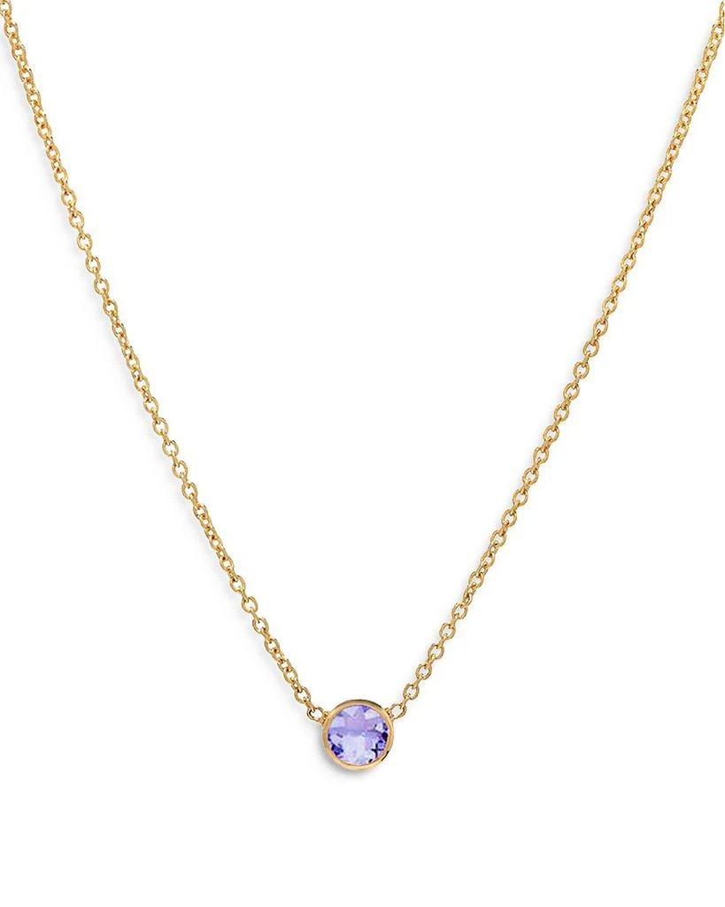 商品Zoe Lev|14K Yellow Gold Alexandrite Birthstone Solitaire Pendant Necklace, 16-18",价格¥3396,第1张图片详细描述