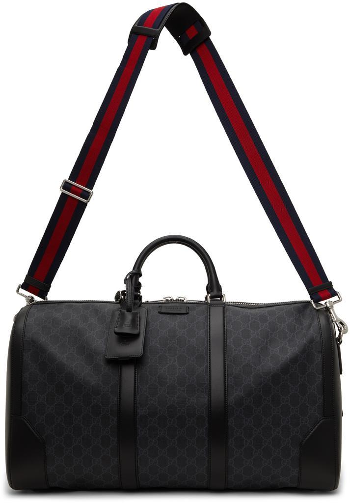 商品Gucci|Black Large GG Supreme Carry-On Duffle Bag,价格¥18201,第6张图片详细描述