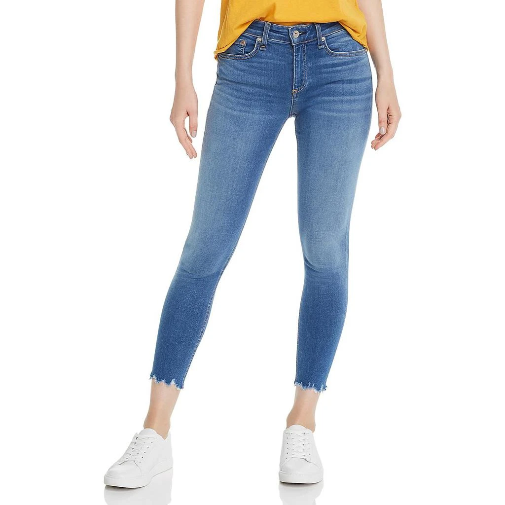 商品Rag & Bone|Rag & Bone Womens Cate Mid-Rise Skinny Cropped Jeans,价格¥170,第1张图片