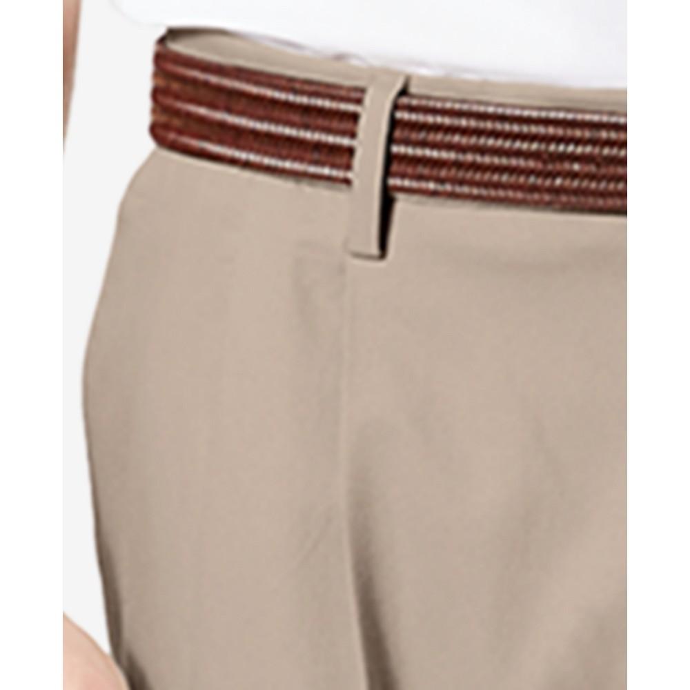 Men's Signature Lux Cotton Classic Fit Pleated Creased Stretch Khaki Pants商品第3张图片规格展示
