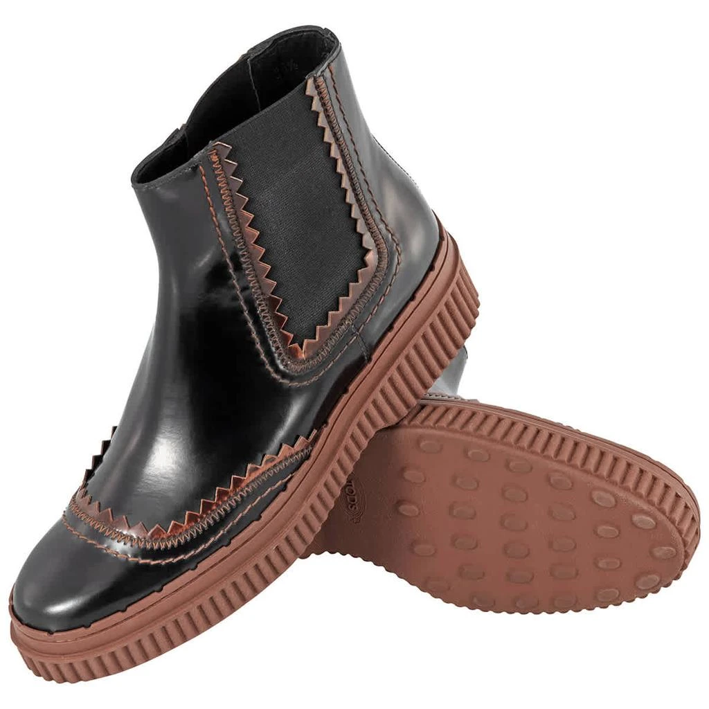 商品Tod's|Ladies Black Leather Ankle Boots,价格¥1196,第2张图片详细描述