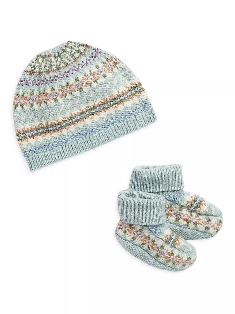 商品Ralph Lauren|Baby's Fair Isle Wool-Blend Hat &amp; Booties Set,价格¥429,第2张图片详细描述