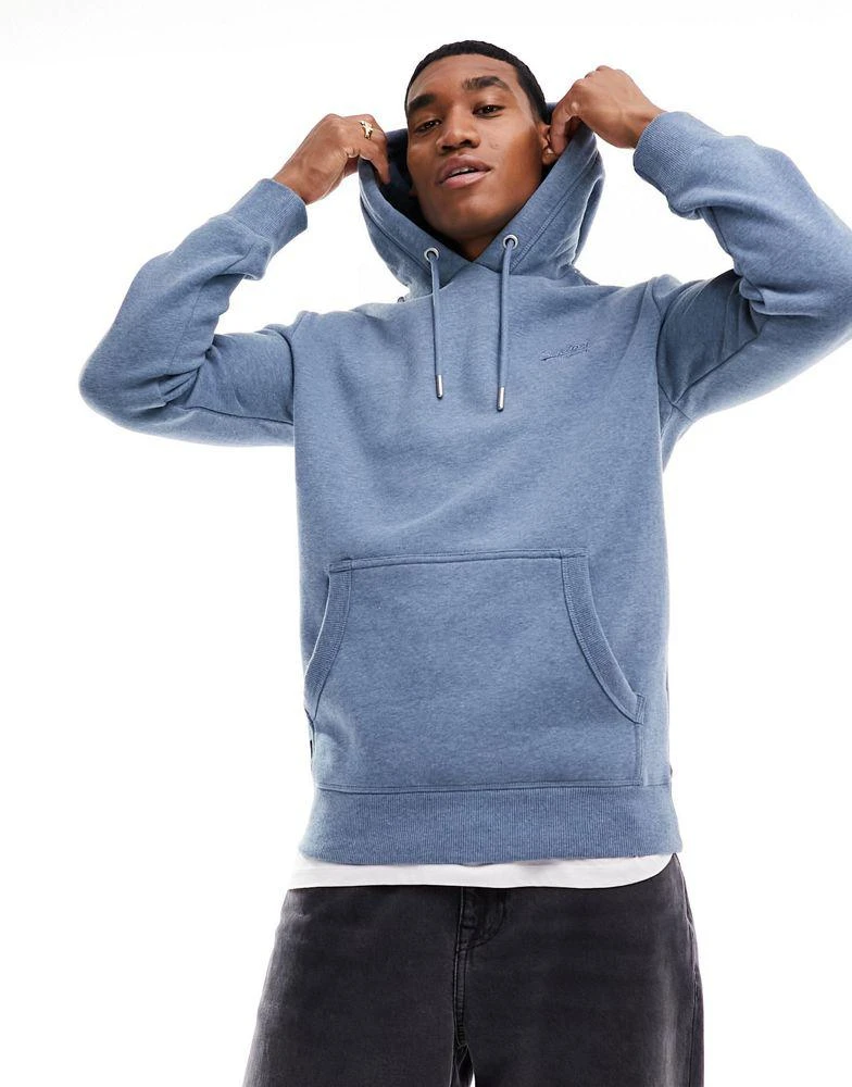 商品Superdry|Superdry essential logo hoodie in Bluestone Blue Marl,价格¥542,第1张图片