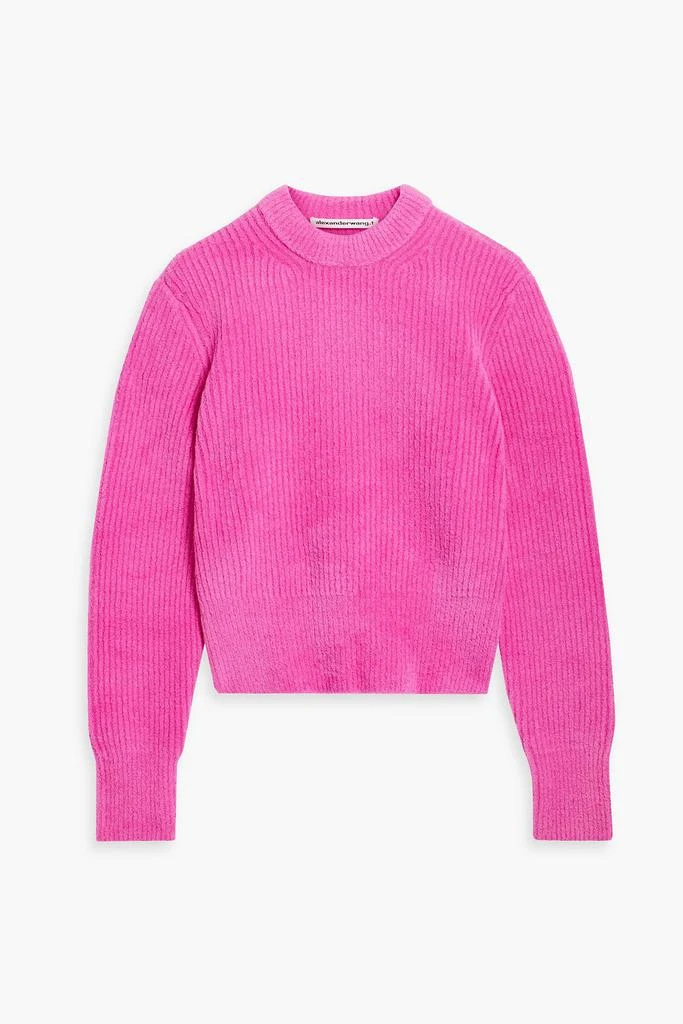 商品Alexander Wang|Ribbed bouclé-knit wool-blend sweater,价格¥1861,第1张图片