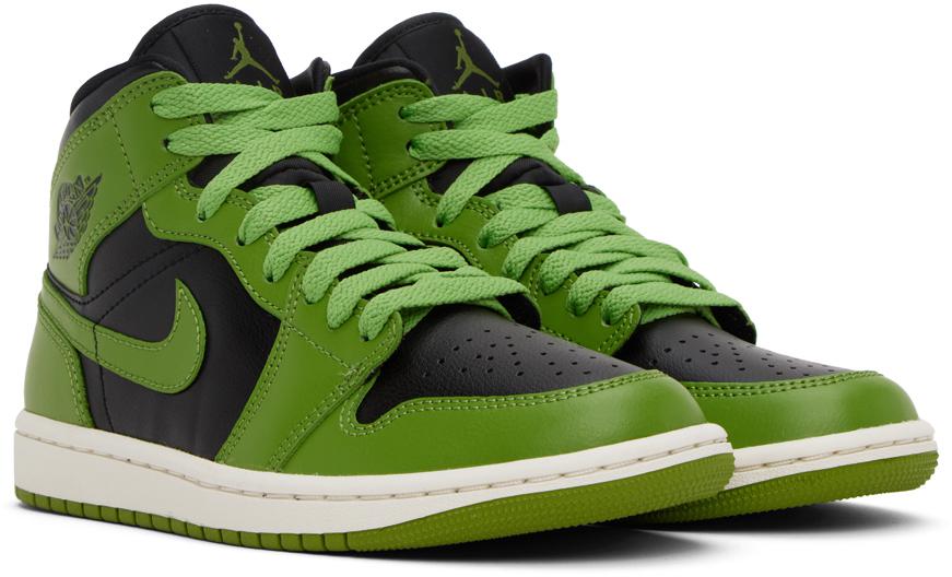 Green & Black Air Jordan 1 Mid Sneakers商品第4张图片规格展示