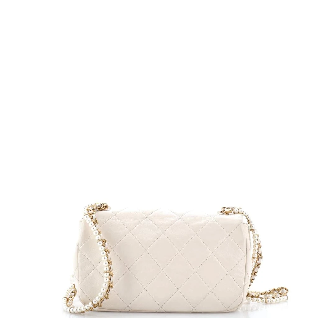 商品[二手商品] Chanel|Crystal Pearls Chain Flap Bag Quilted Calfskin Small,价格¥36352,第4张图片详细描述