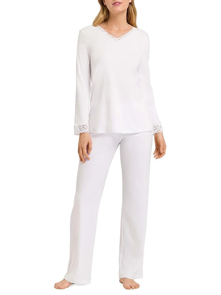 商品Hanro|Moments Cotton 2-Piece Pajama Set,价格¥2166,第2张图片详细描述