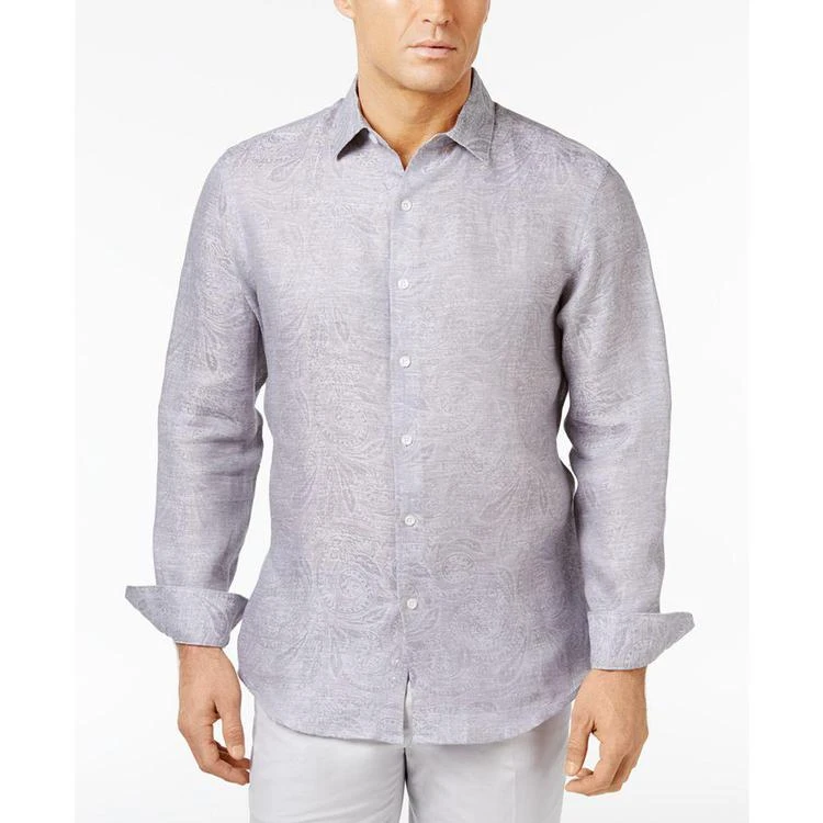 商品Tasso Elba|Men's Paisley 100% Linen Shirt, Created for Macy's,价格¥97,第1张图片