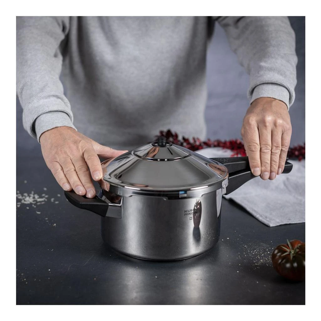 商品Kuhn Rikon|Duromatic Stainless Steel Saucepan Pressure Cooker, 3.7 Qt,价格¥1819,第3张图片详细描述