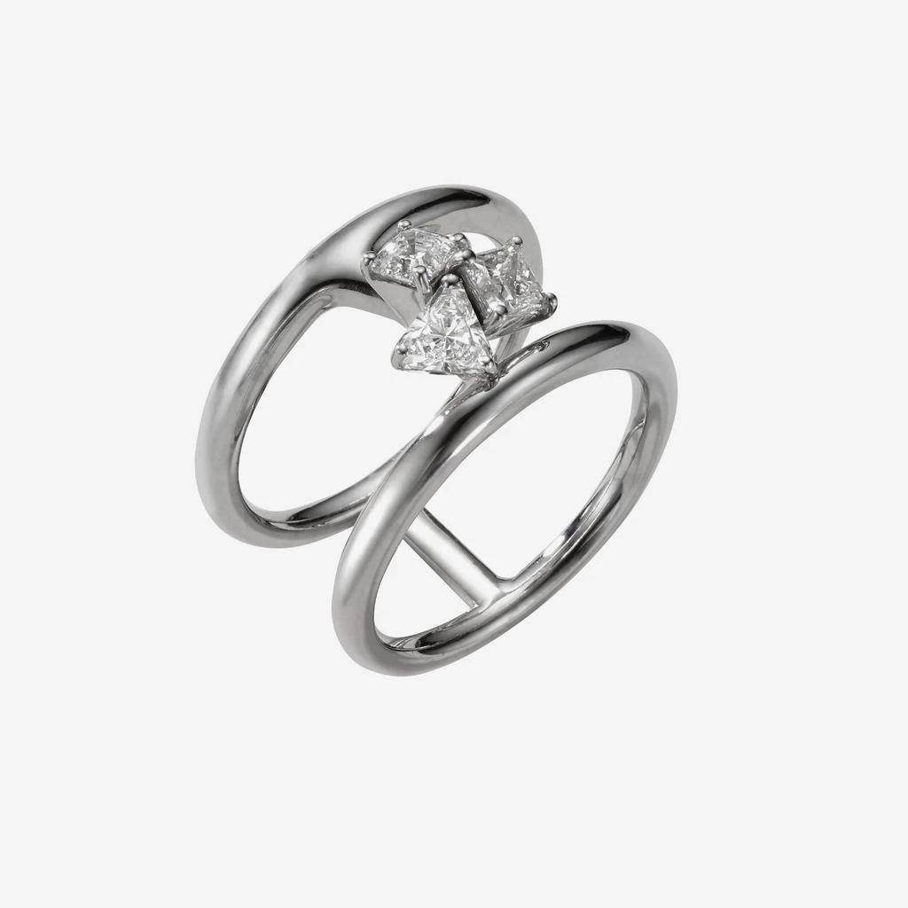 商品AME|Âme Trio 18K White Gold, Lab-Grown Diamond 0.78ct. Tw. Double B, Band Ring Sz. 6.5,价格¥13480,第3张图片详细描述