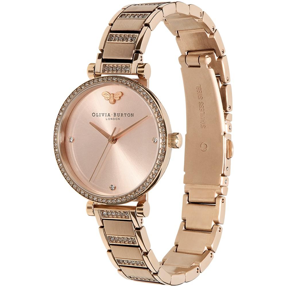 Women's T-Bar Carnation Gold-Tone Stainless Steel Bracelet Watch 32mm商品第2张图片规格展示