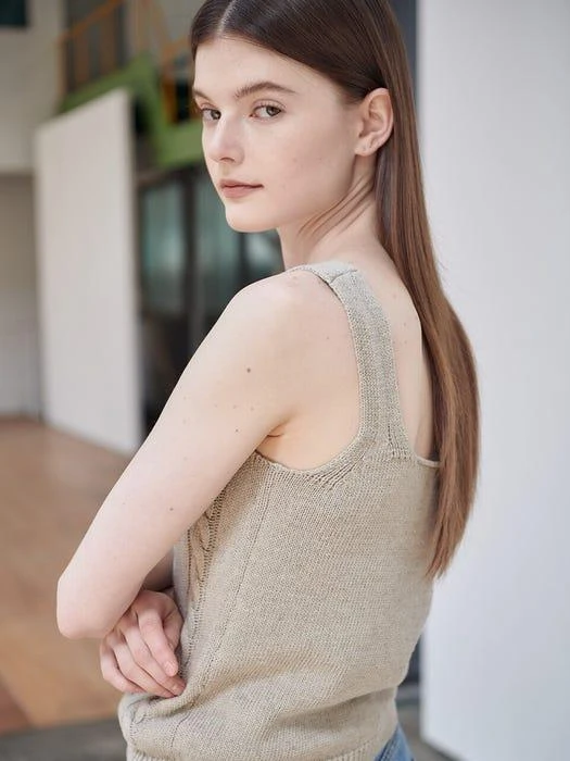 商品NILBY P|Summer Knit Vest - Beige,价格¥771,第2张图片详细描述