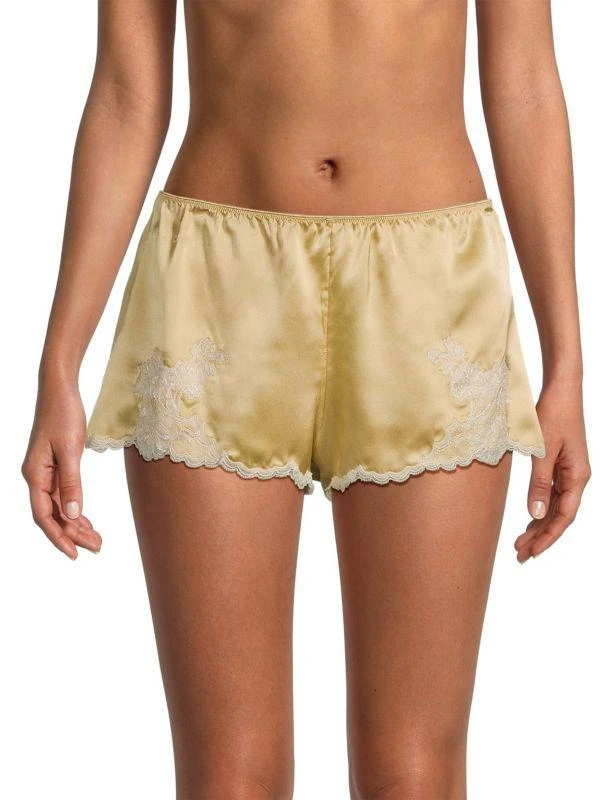商品Josie|Lolita Standard-Fit Lace-Trim Silk Shorts,价格¥741,第1张图片