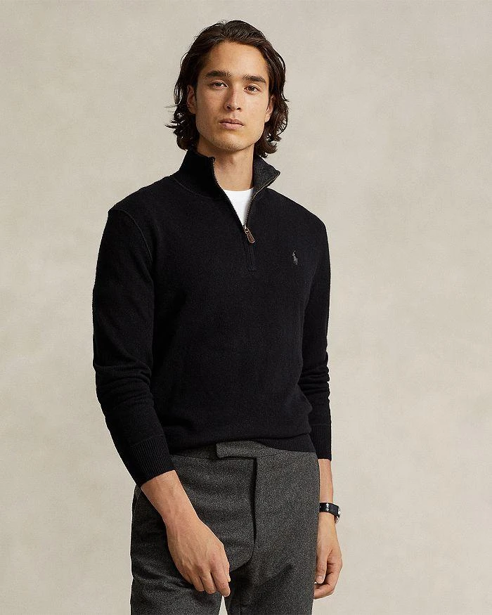 商品Ralph Lauren|Cashmere Regular Fit Quarter Zip Mock Neck Sweater - 100% Exclusive,价格¥1520,第1张图片