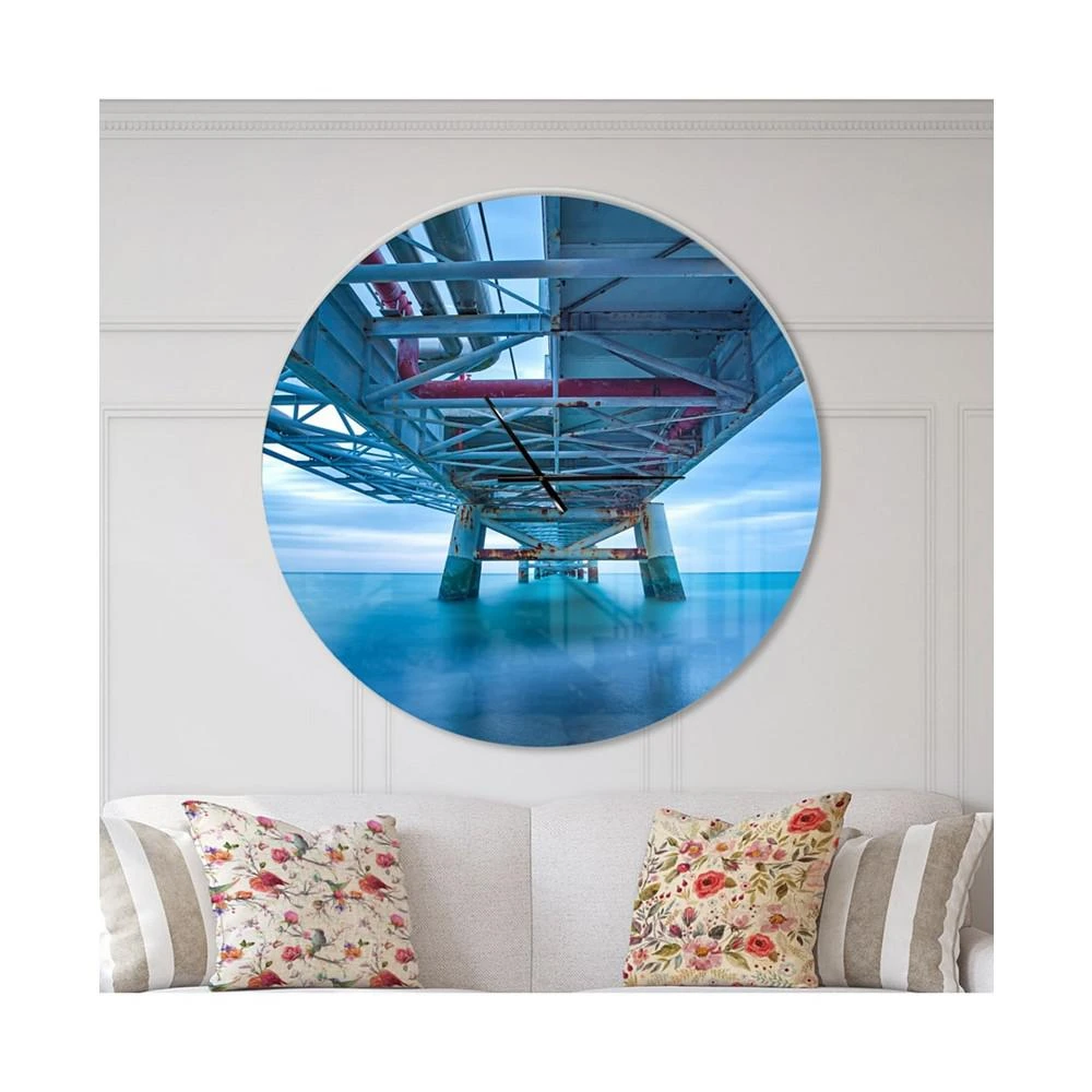 商品Design Art|Designart Oversized Coastal Round Metal Wall Clock - 36 x 36,价格¥3528,第5张图片详细描述