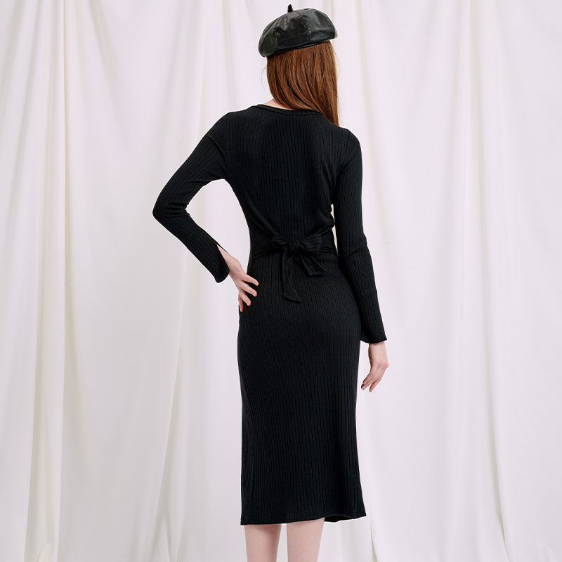 Estella针织连衣裙 - 黑色 | Estella Knit Dress - Black商品第7张图片规格展示