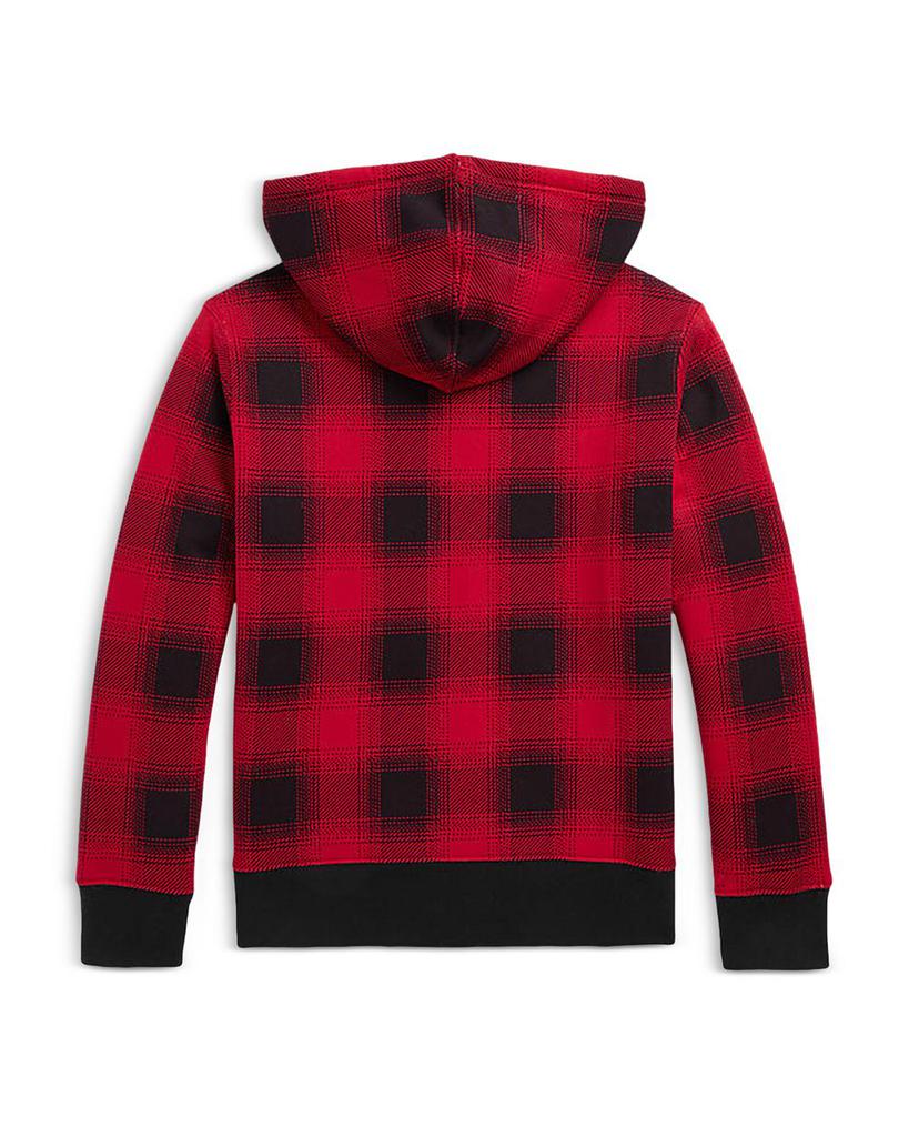 Boys' Plaid Fleece Full-Zip Hoodie - Little Kid, Big Kid商品第2张图片规格展示