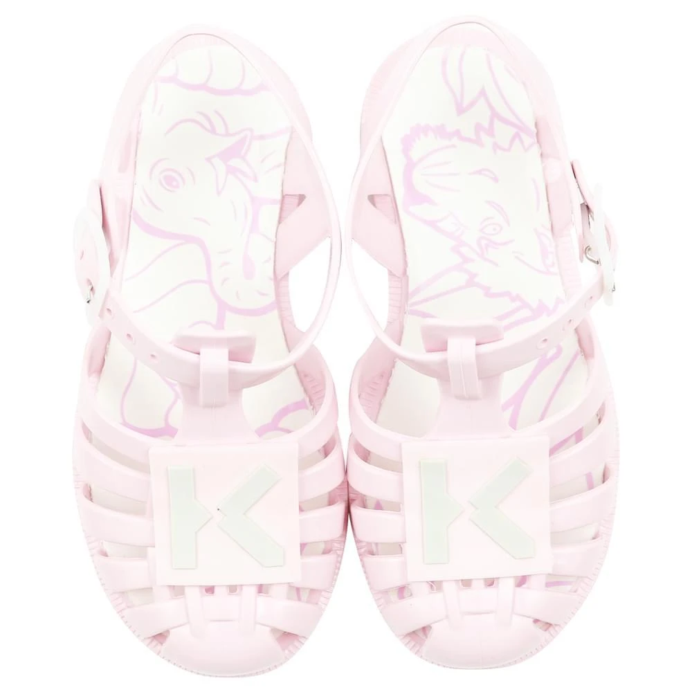 商品Kenzo|Pale Pink Logo PVC Sandals,价格¥321,第3张图片详细描述