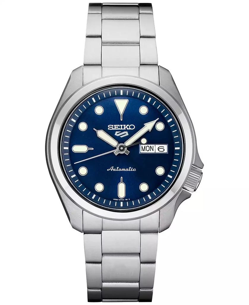 商品Seiko|Men's Automatic 5 Sports Stainless Steel Bracelet Watch 43mm,价格¥2196,第1张图片