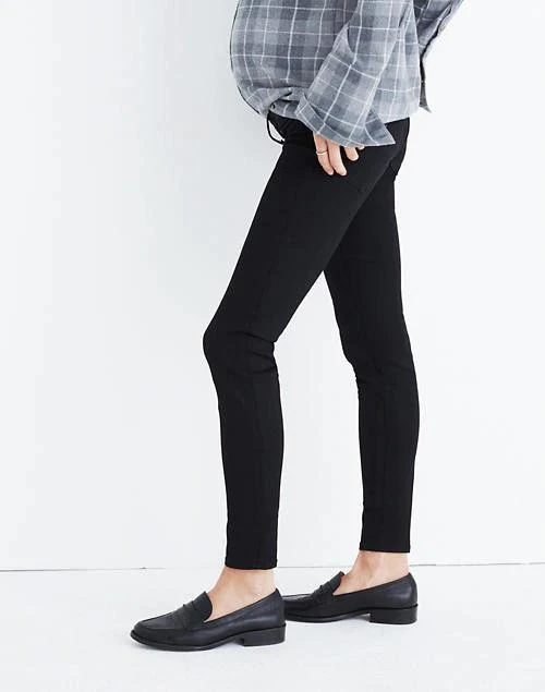 商品Madewell|Maternity Skinny Jeans in Black Frost,价格¥793,第1张图片