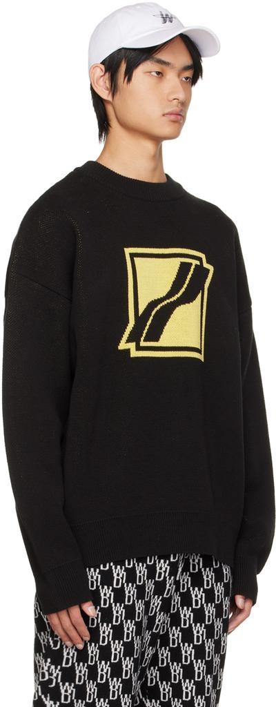 商品We11done|Black Crewneck Sweater,价格¥1628,第4张图片详细描述