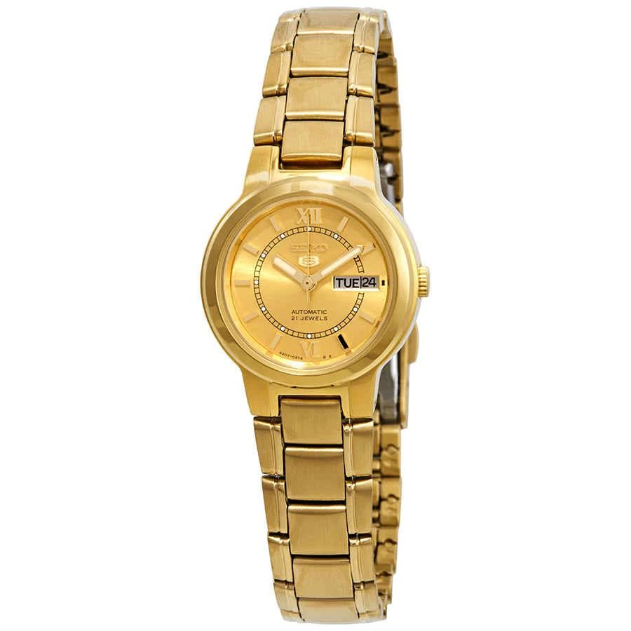 商品Seiko|Series 5 Automatic Gold Dial Ladies Watch SYME58,价格¥870,第1张图片