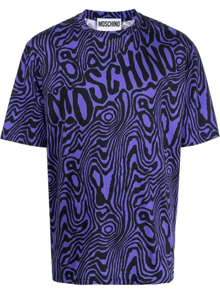 商品Moschino|Moschino Men's Blue Other Materials T-Shirt,价格¥3367,第1张图片