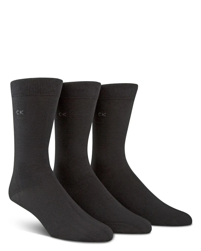 商品Calvin Klein|Combed Flat Knit Sock, Pack of 3,价格¥165,第1张图片