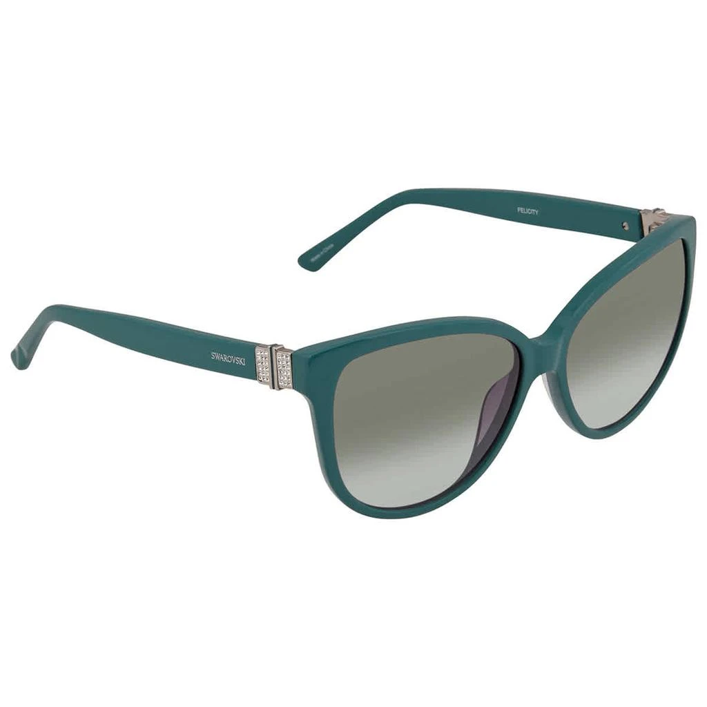 商品Swarovski|Swarovski Gradient Green Cat Eye Ladies Sunglasses SK0120 87P 56,价格¥288,第1张图片