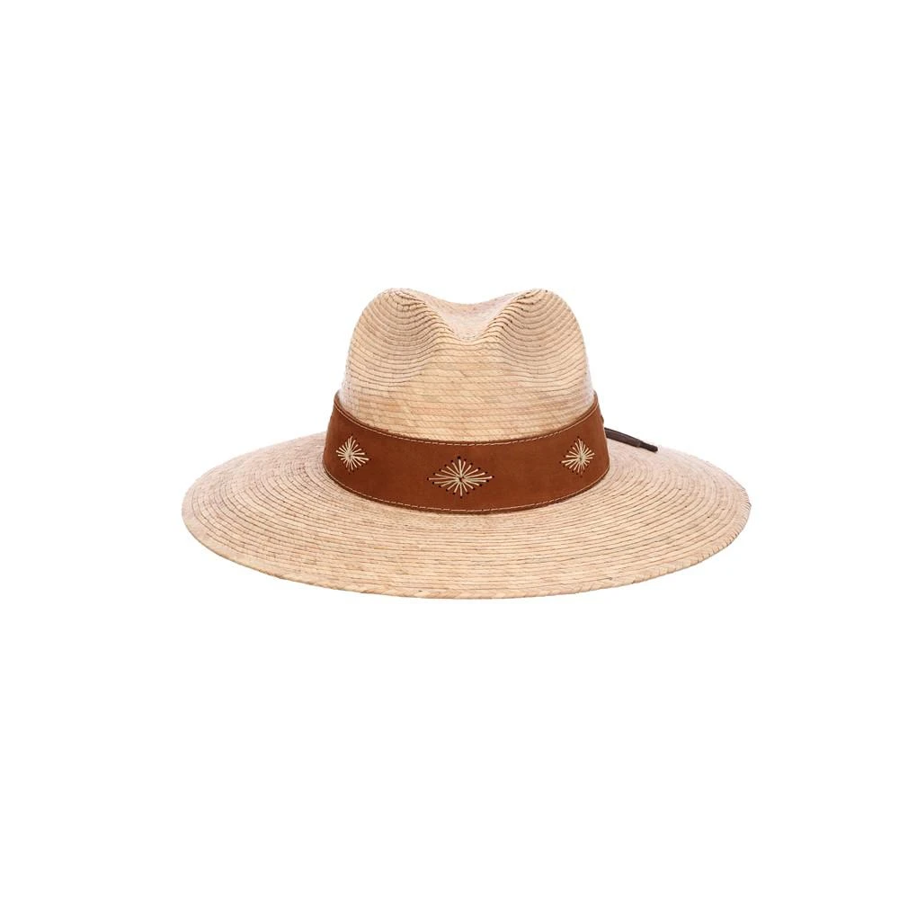 商品SCALA|Women's Braided Palm-Straw Safari Hat With Leather Band,价格¥800,第1张图片