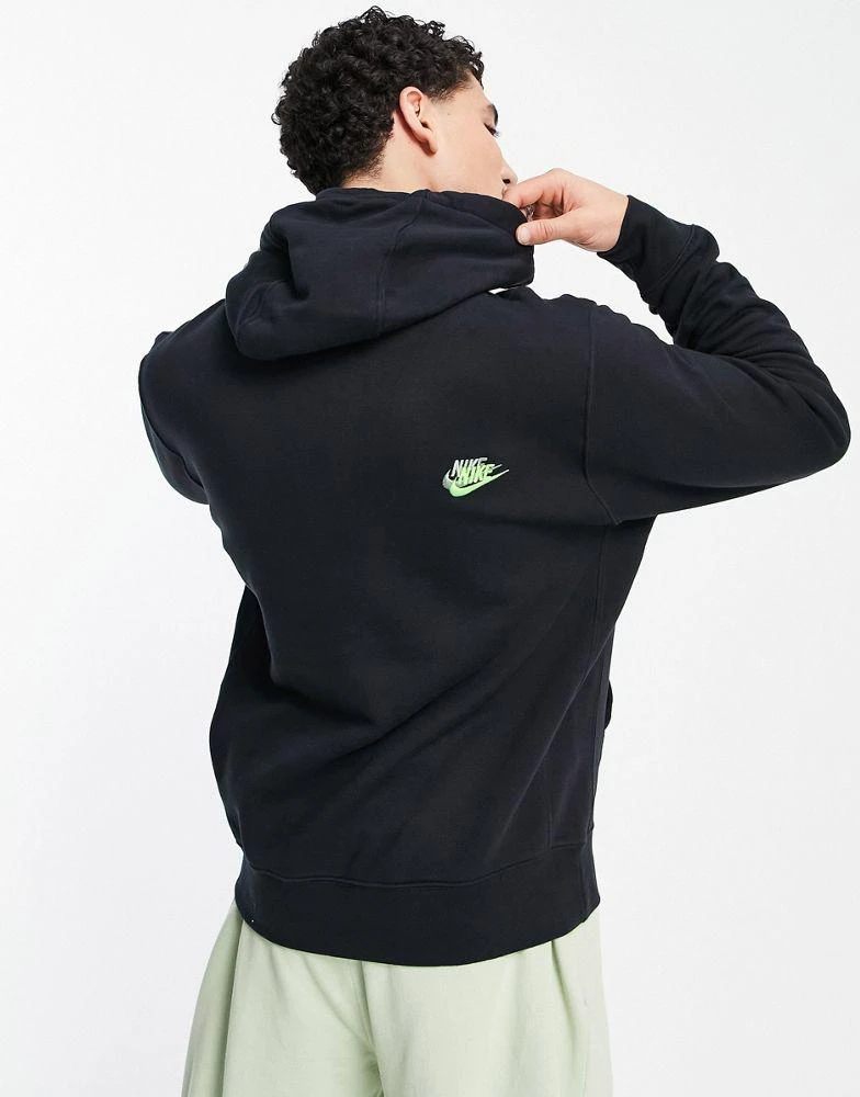 商品NIKE|Nike Essentials fleece multi logo hoodie in black,价格¥324,第2张图片详细描述