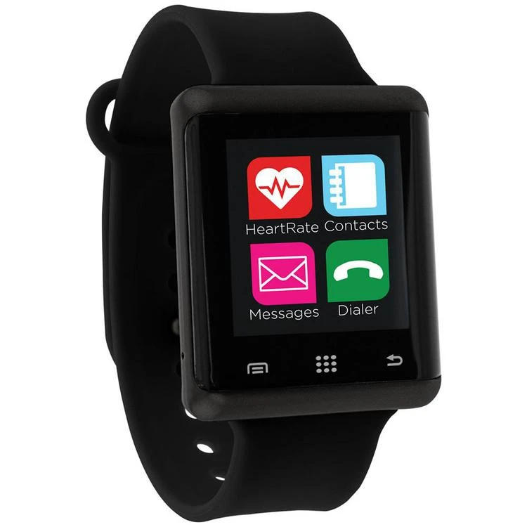 商品iTouch|Unisex Pulse Black Silicone Strap Smart Watch 45mm, Created for Macy's,价格¥524,第1张图片