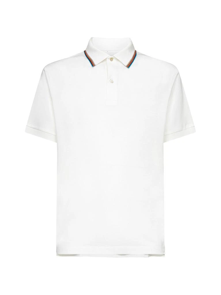 商品Paul Smith|PS Paul Smith Rainbow Stripe-Trim Polo Shirt,价格¥1100,第1张图片