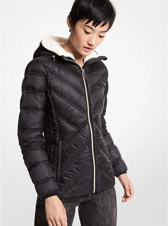 商品Michael Kors|Faux Fur-Lined Quilted Nylon Packable Puffer Jacket,价格¥626,第1张图片