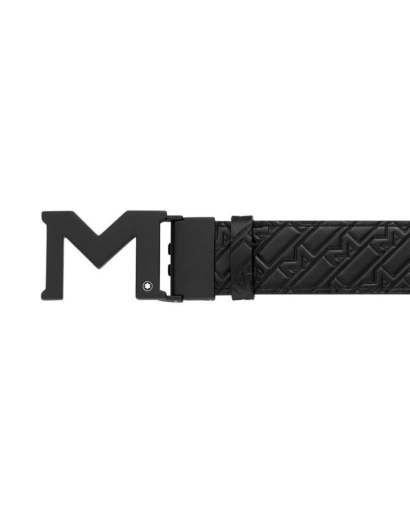 M Buckle Reversible Embossed Leather Belt 商品