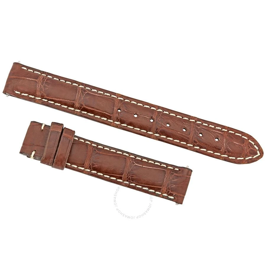 商品Hadley Roma|14 MM Matte Brown Alligator Leather Strap,价格¥588,第1张图片