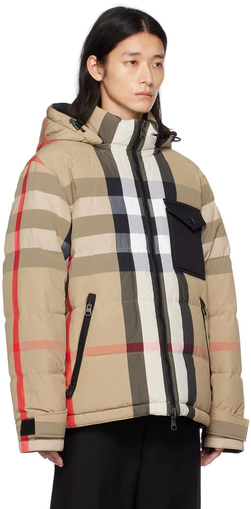 商品Burberry|Beige Check Reversible Down Jacket,价格¥10978,第2张图片详细描述