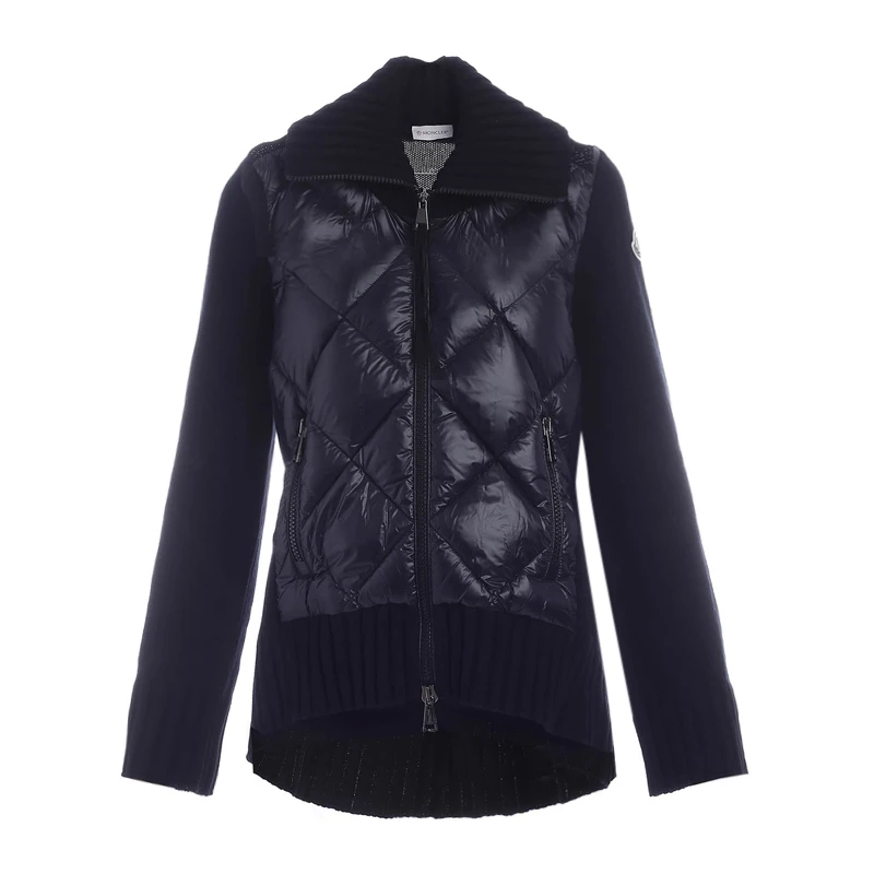 商品[国内直发] Moncler|Moncler 盟可睐 女士黑色羽绒服针织开衫 9B51600-A9197-999,价格¥5786,第1张图片