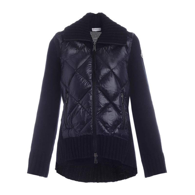 商品[国内直发] Moncler|Moncler 盟可睐 女士黑色羽绒服针织开衫 9B51600-A9197-999,价格¥8521,第1张图片