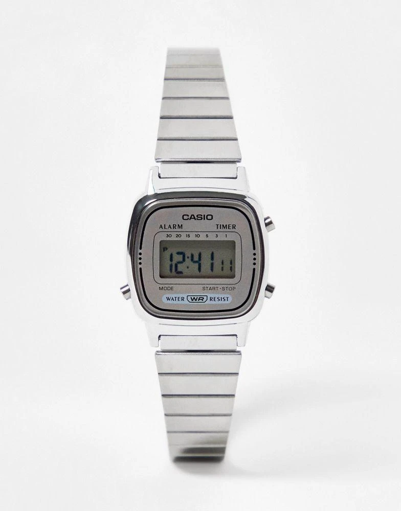 商品Casio|Casio mini digital watch in silver tone,价格¥345,第1张图片