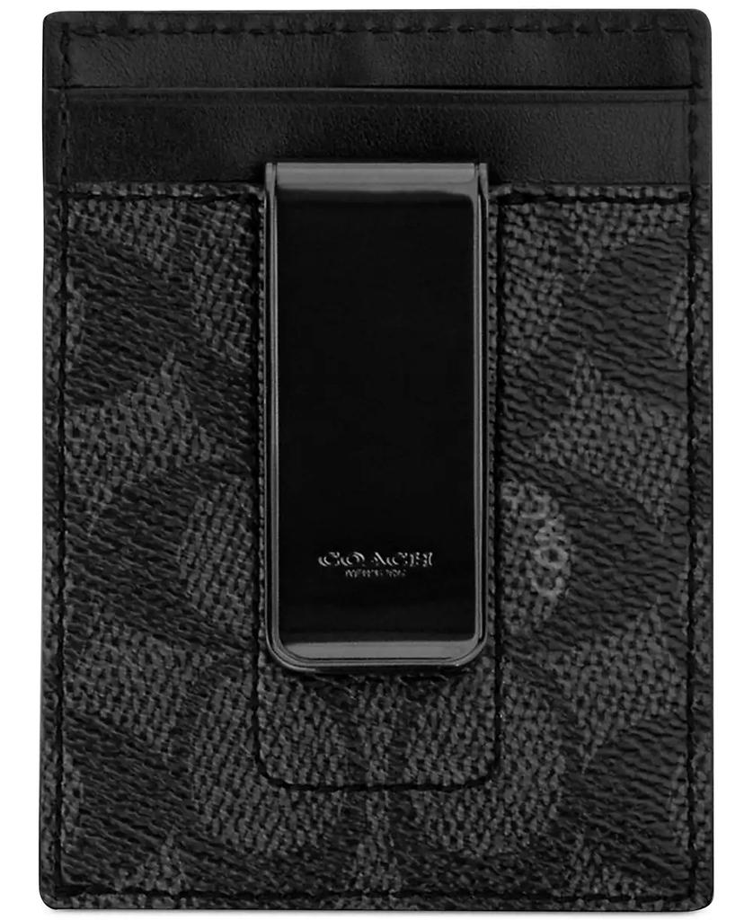 小物 COACH Money Clip Zip Wallet Black Coach Men's Money Clip Card Case - Wallets - Free Shipping