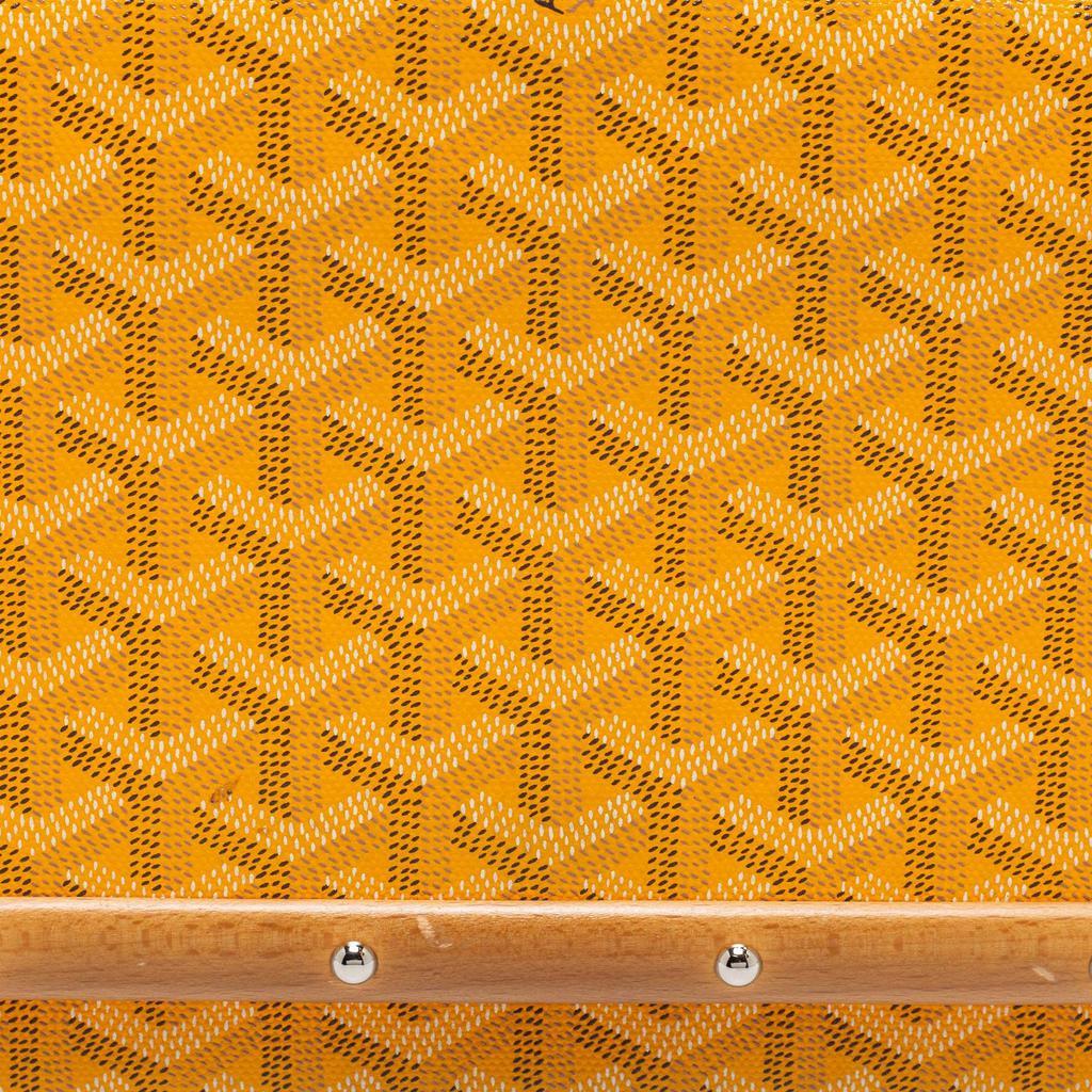 商品[二手商品] Goyard|Goyard Yellow Goyardine Coated Canvas Monte Carlo Bois Clutch,价格¥11471,第7张图片详细描述
