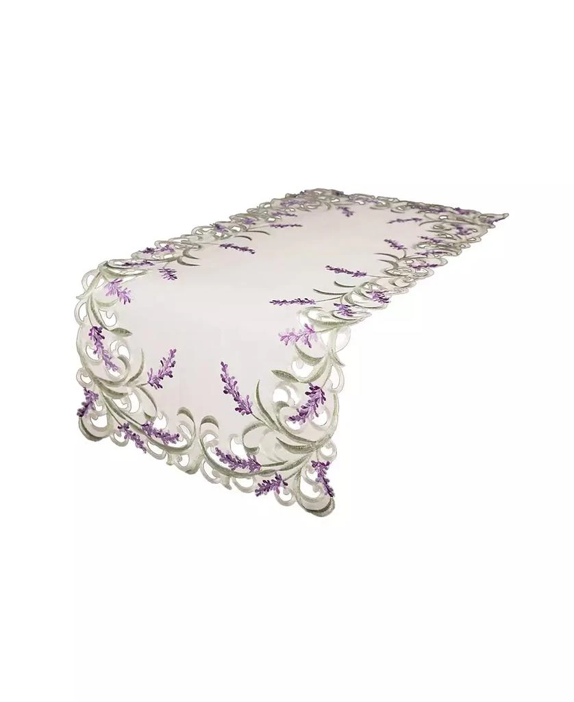 商品Xia Home Fashions|Lavender Lace Embroidered Cutwork Table Runner, 15" x 70",价格¥348,第1张图片