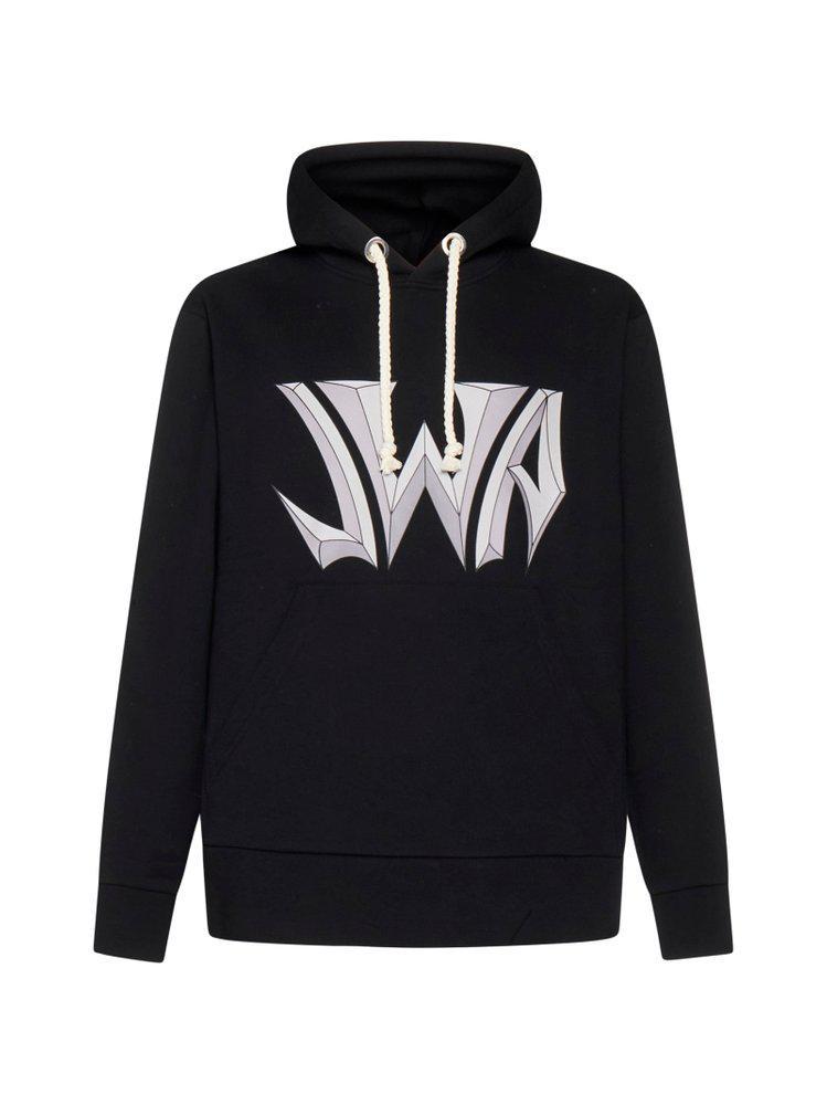 商品JW Anderson|JW Anderson Logo Printed Drawstring Hoodie,价格¥1311,第1张图片