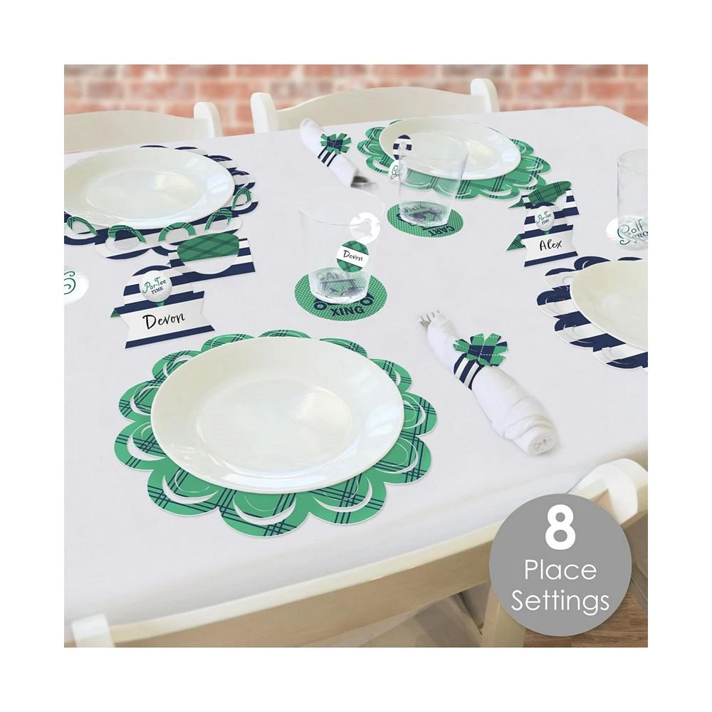 商品Big Dot of Happiness|Par-Tee Time Golf Birthday or Retirement Charger & Decor Chargerific Kit for 8,价格¥149,第2张图片详细描述
