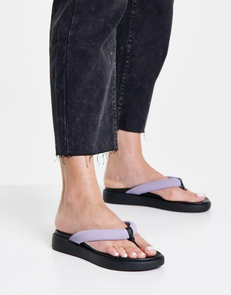 商品Topshop|Topshop Pharo chunky toe post in lilac,价格¥150,第4张图片详细描述